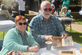 Anna and Greg Corby at the Nyngan Garden Club Biggest Morning Tea.