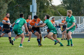 Vinny Leuluai with the ball in first grade.