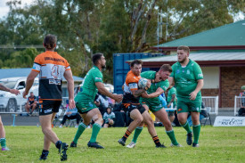 Matty McDougall scored one of Nyngan’s two tries in first grade.
