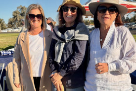 Al Kennedy, Sarah Weston and Nicole Donnelly at the Bulls game. Photos by The Nyngan Weekly: Abigail McLaughlin.