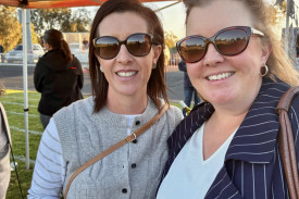 Megan Holmes and Angie Armstrong at sponsors day.