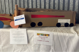 ‘Stuff Turtle’ (top) and ‘Wood Truck - in and out of town’ by Nyngan Public School.