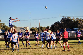 Jeremy Holmes in the lineout.