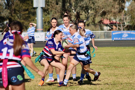 Summer Spackman with the ball for the Bulls.