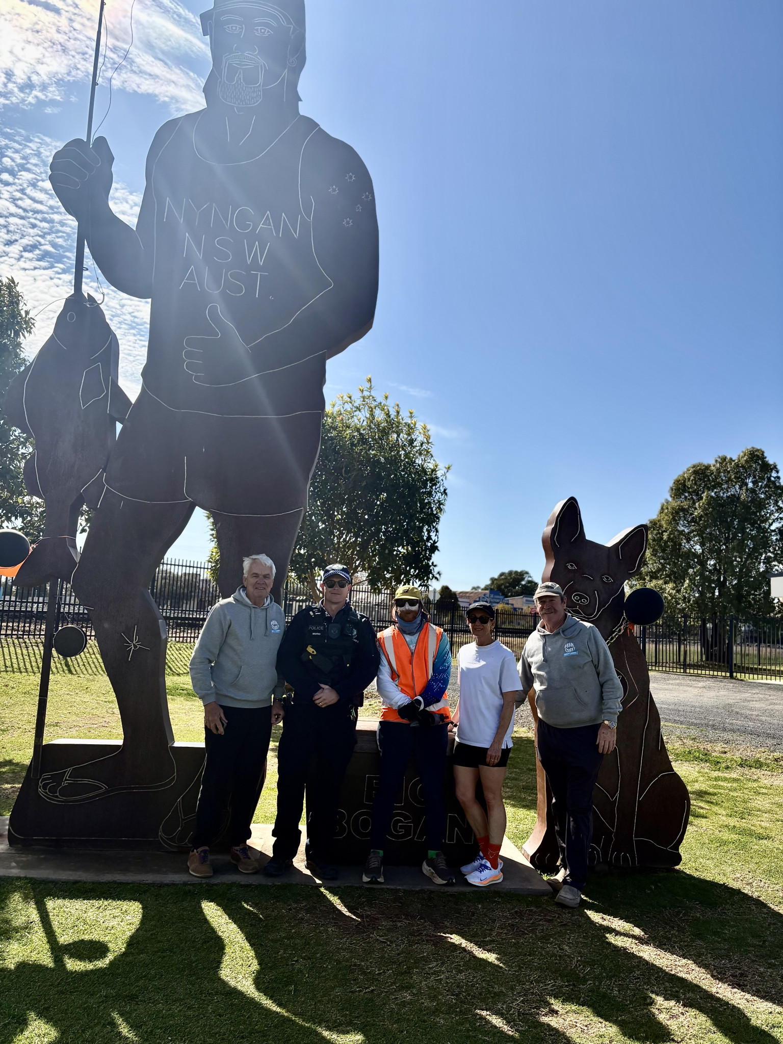 Mitch McKenny was exactly halfway to Newcastle at Miandetta near Nyngan. He started running at Broken Hill to raise money for Angelman Syndrome.