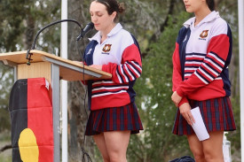 Nyngan High School leaders Lily Crosland and Shania Dutschke.