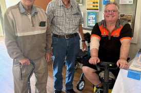 Hugh Sibbald and Coll Pardy with Jason Hall from Orana Disability.