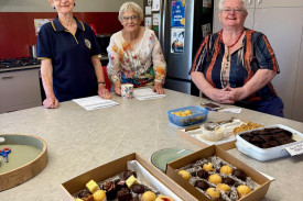 Nyngan CWA members Betty Jackson, Lee Thornton and Jeni Milligan provided the morning tea.