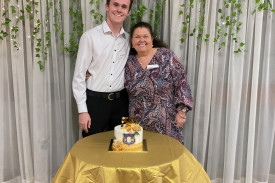 Jack Buchanan (guest speaker) and Noelene Walsh.