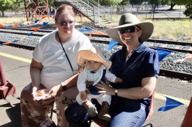 Maryanne Bourke and Minnie Montgomery with Minnie’s daughter.