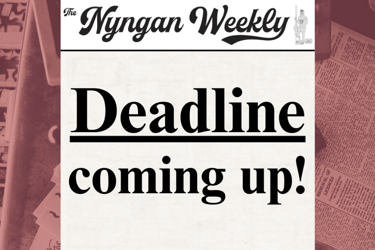 Deadline for next edition - feature photo