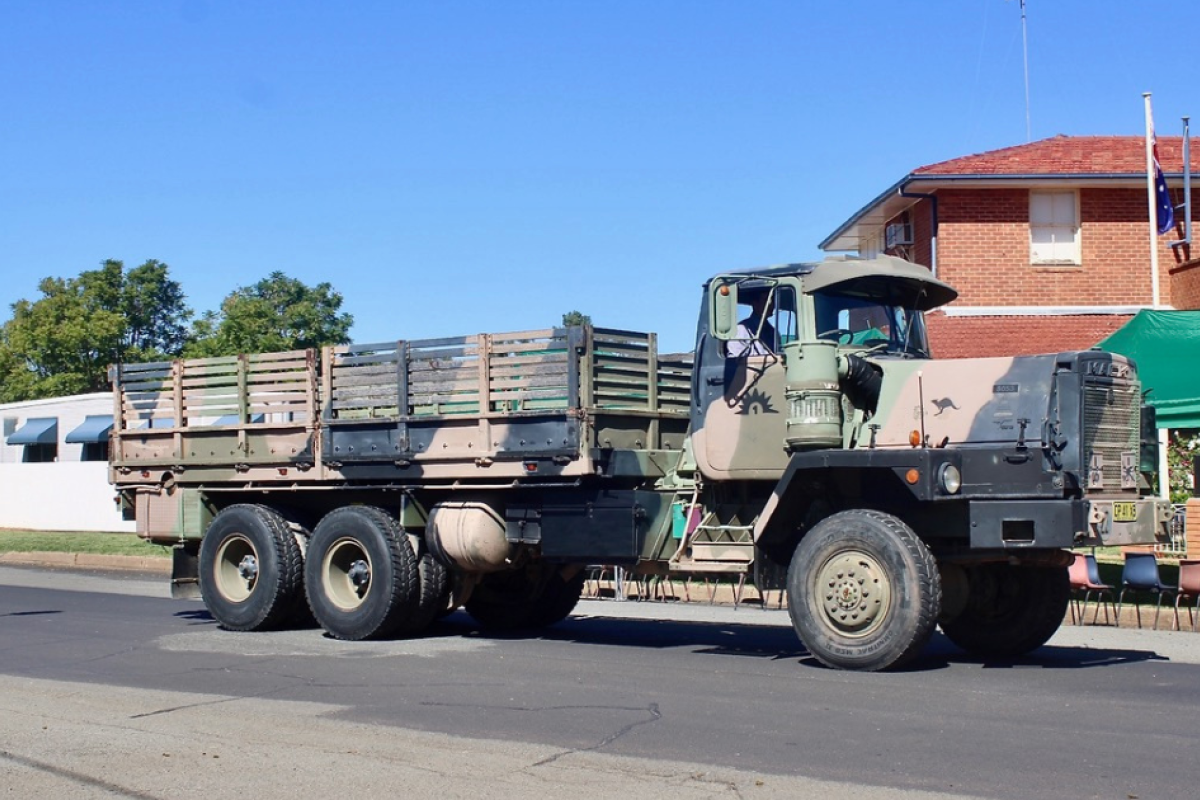 Mikey Fisher in mayor Neill’s army truck. Photos by The Nyngan Weekly: Abigail McLaughlin.