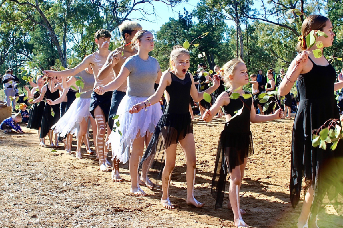 Dancers performing during the ceremony.