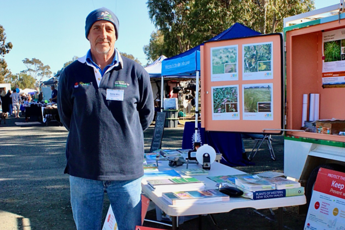 Bogan Shire Council biosecurity officer Damian Wray. BSC councillors have resolved to run a public education awareness campaign on Prickly Pear. Photo by The Nyngan Weekly: Abigail McLaughlin.
