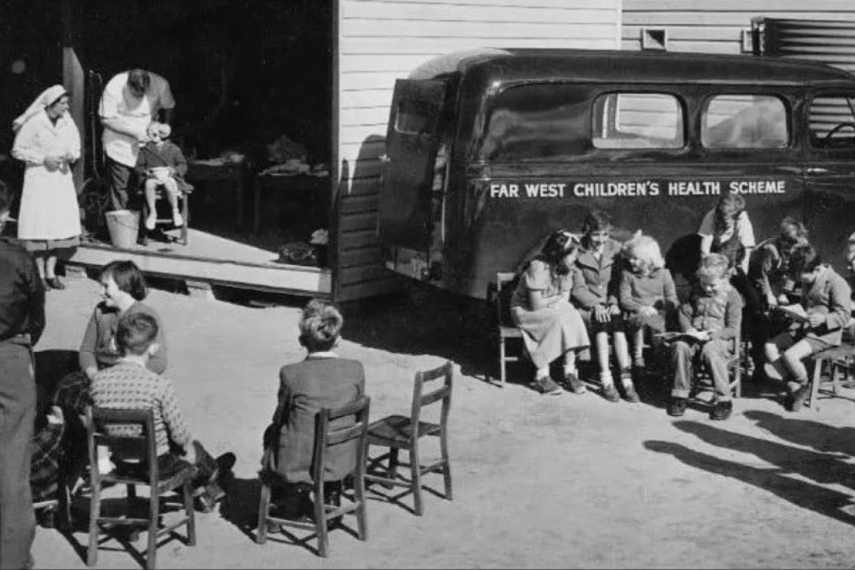 A Far West dentist in action. Photo courtesy of Royal Far West.
