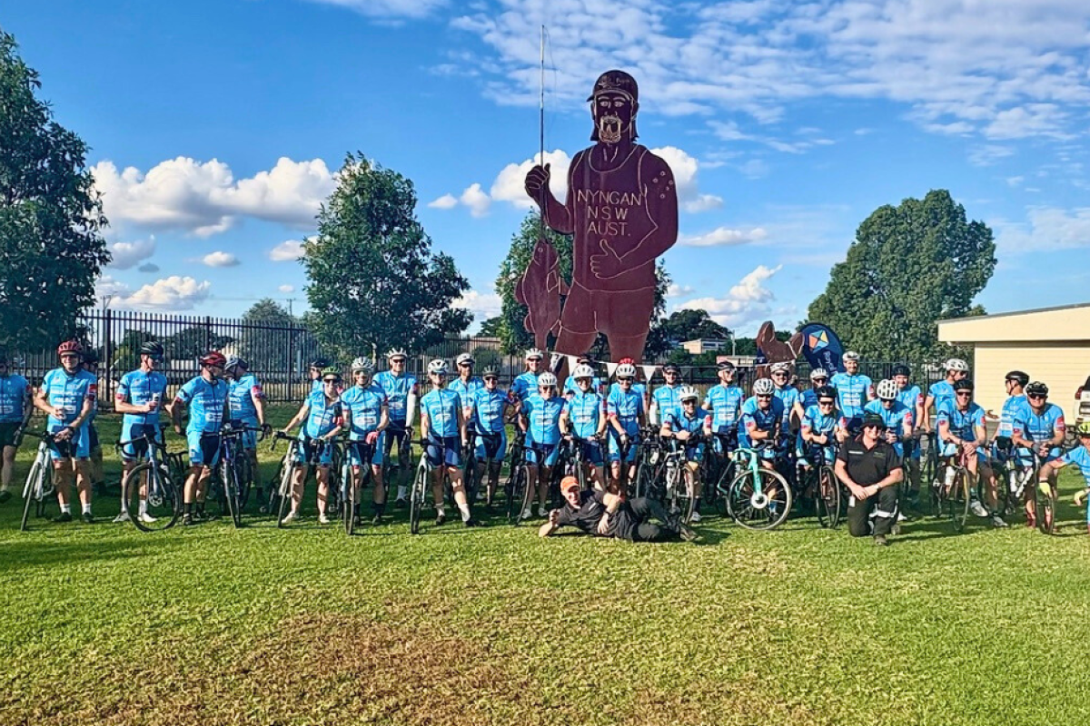 The RFW Bike riders at The Big Bogan.