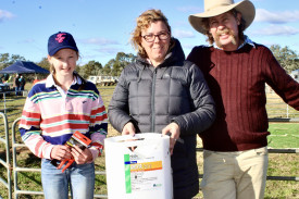 Pippa Turnbull was runner up in the junior farm innovator competition with a feed bucket. Erin and James Newton sponsored the competition.