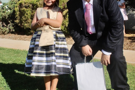 Siblings McKenna and Thomas Sanders both won their Fashions in the Field division.